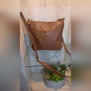 Lucky Brand Crossbody Bag Brown Leather Handbag used like new 10"×11"